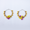 Scalloped seedbeads hoop earrings - Image 2